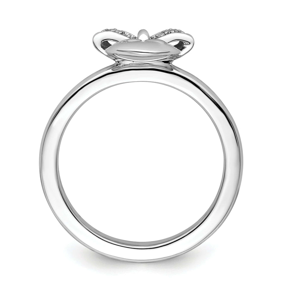 Stackable Expressions Ring Sterling Silver Stackable Expressions Diamond Ring
