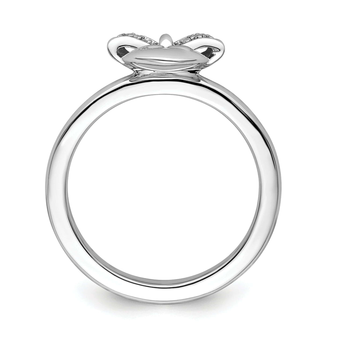 Stackable Expressions Ring Sterling Silver Stackable Expressions Diamond Ring