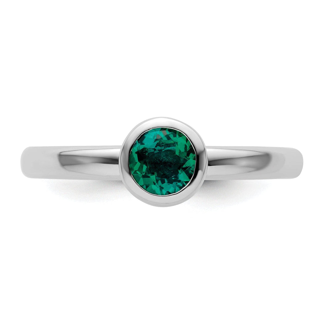 Stackable Expressions Ring Sterling Silver Stackable Expressions Emerald Ring
