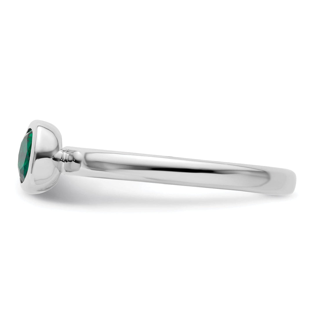 Stackable Expressions Ring Sterling Silver Stackable Expressions Emerald Ring