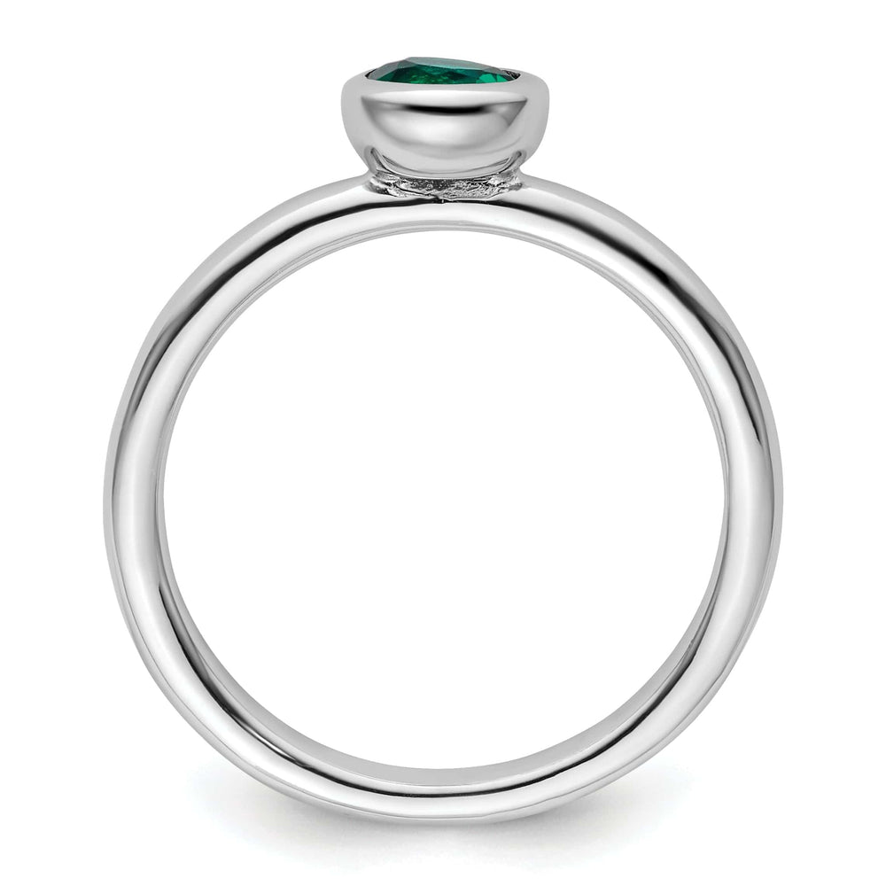 Stackable Expressions Ring Sterling Silver Stackable Expressions Emerald Ring