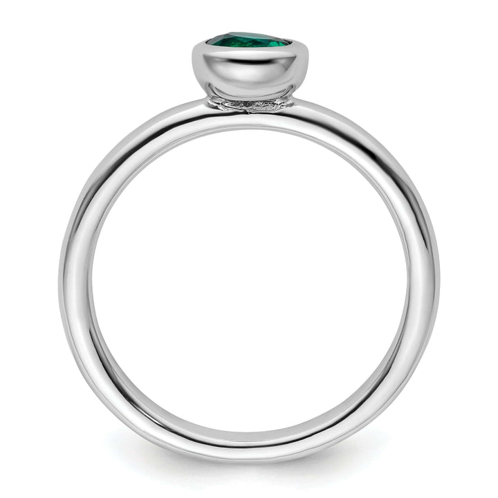 Stackable Expressions Ring Sterling Silver Stackable Expressions Emerald Ring