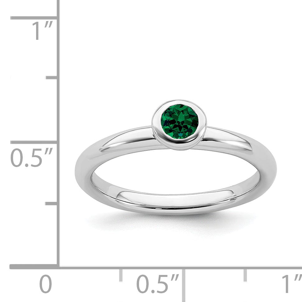 Stackable Expressions Ring Sterling Silver Stackable Expressions Emerald Ring