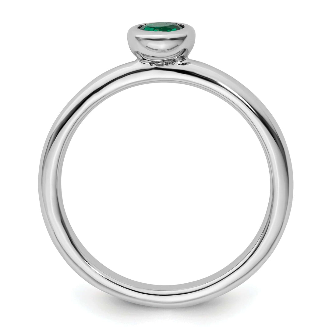 Stackable Expressions Ring Sterling Silver Stackable Expressions Emerald Ring