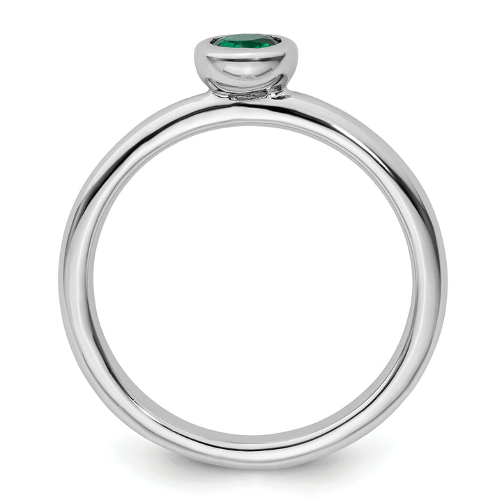Stackable Expressions Ring Sterling Silver Stackable Expressions Emerald Ring