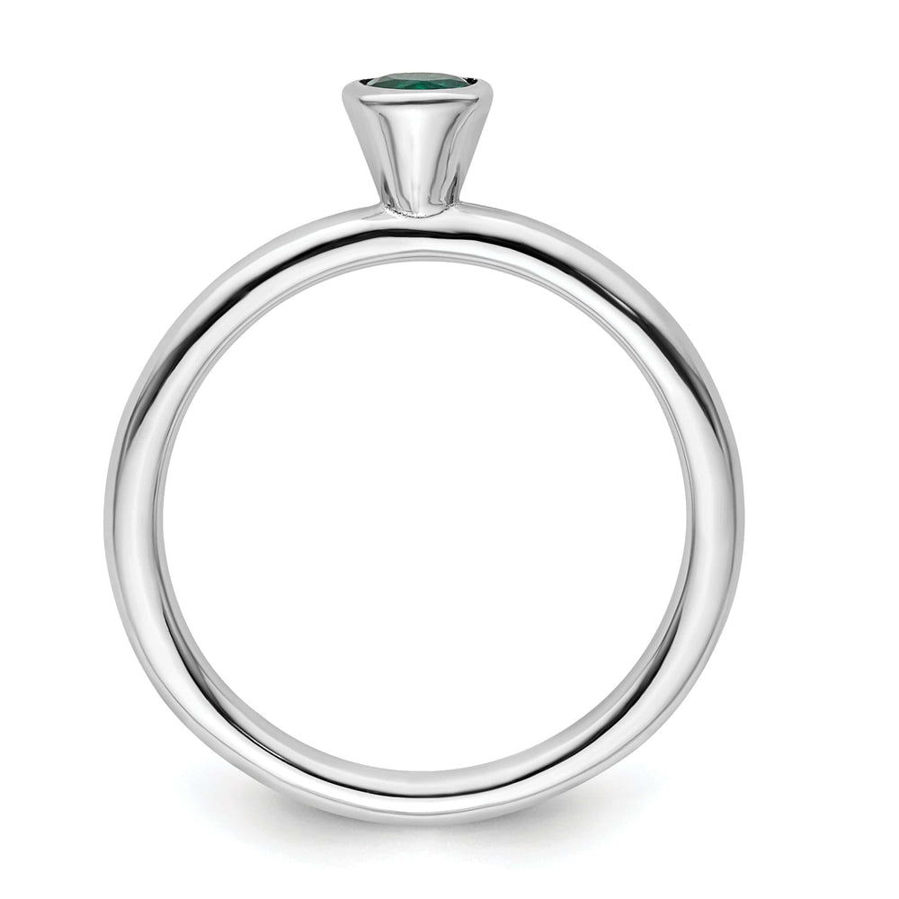 Stackable Expressions Ring Sterling Silver Stackable Expressions Emerald Ring