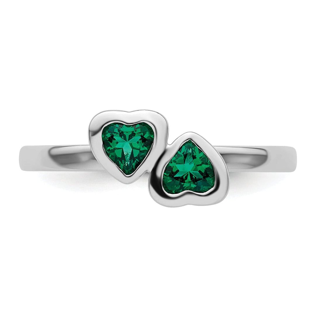 Stackable Expressions Ring Sterling Silver Stackable Expressions Emerald Ring