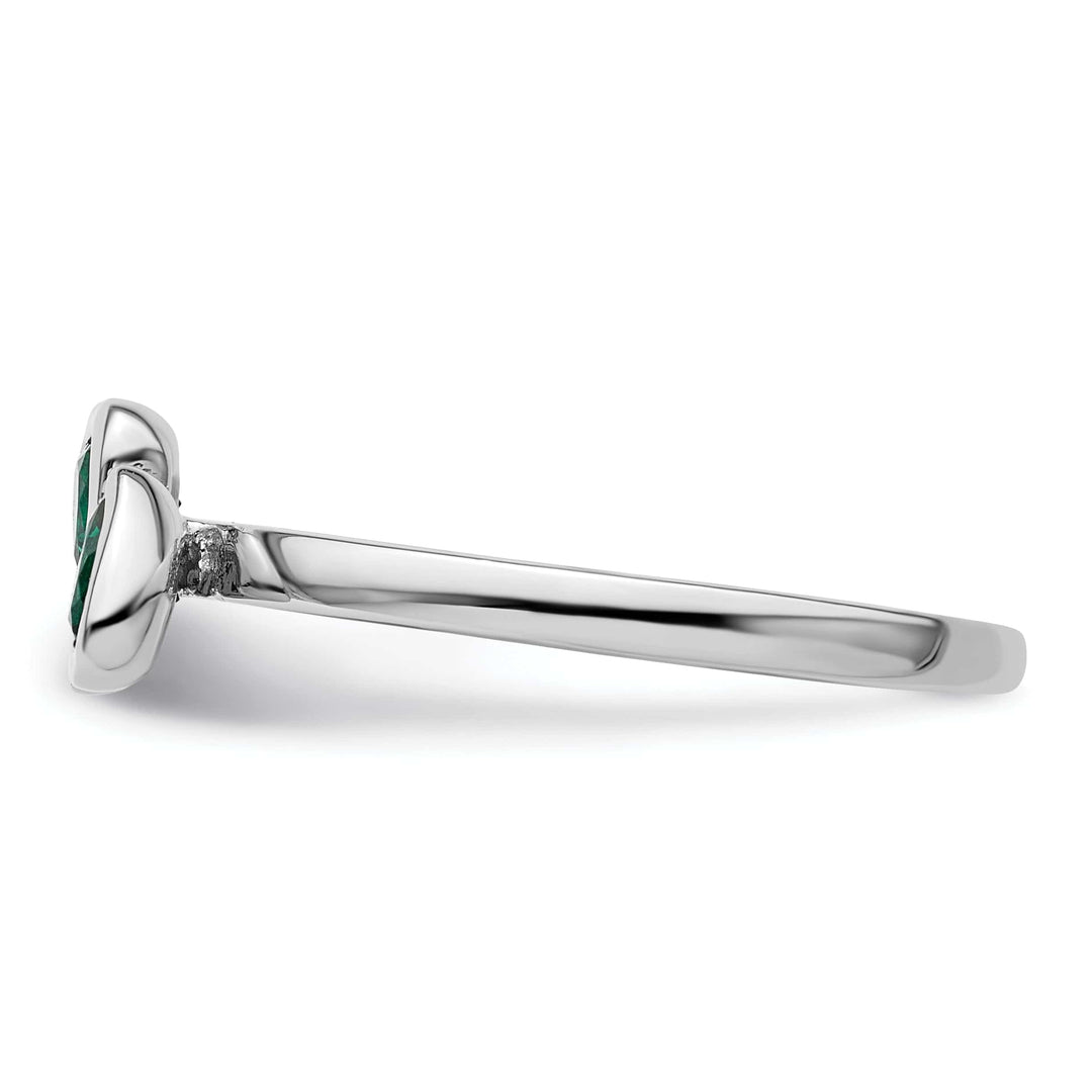 Stackable Expressions Ring Sterling Silver Stackable Expressions Emerald Ring