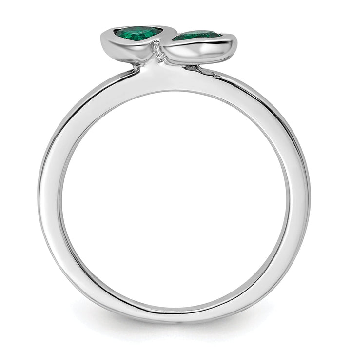 Stackable Expressions Ring Sterling Silver Stackable Expressions Emerald Ring