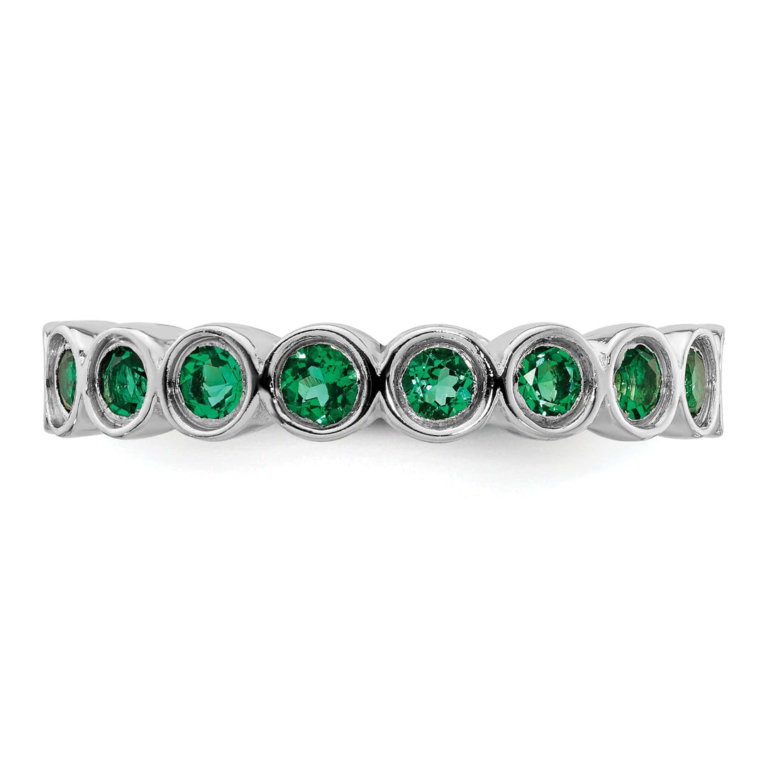 Stackable Expressions Ring Sterling Silver Stackable Expressions Emerald Ring