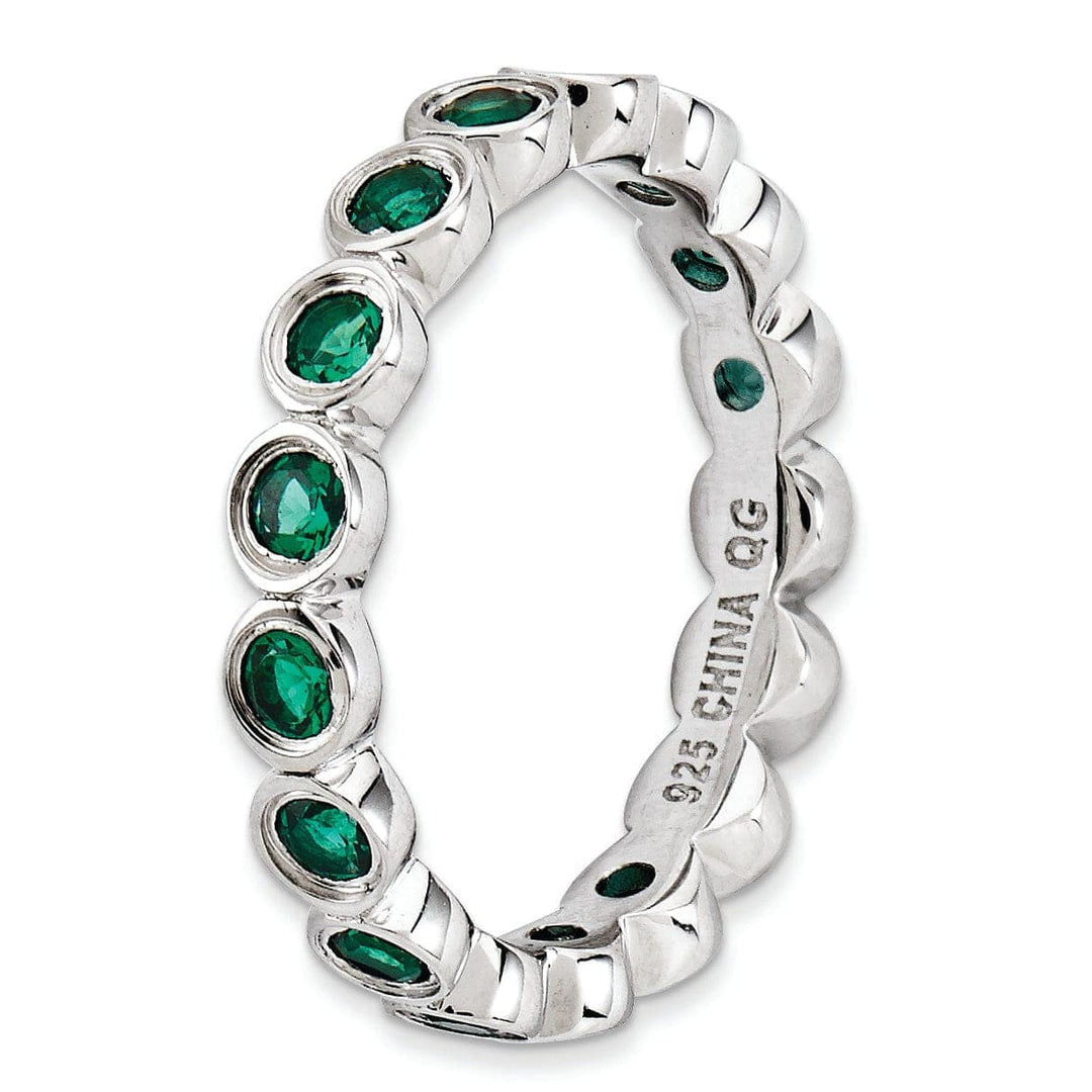 Stackable Expressions Ring Sterling Silver Stackable Expressions Emerald Ring