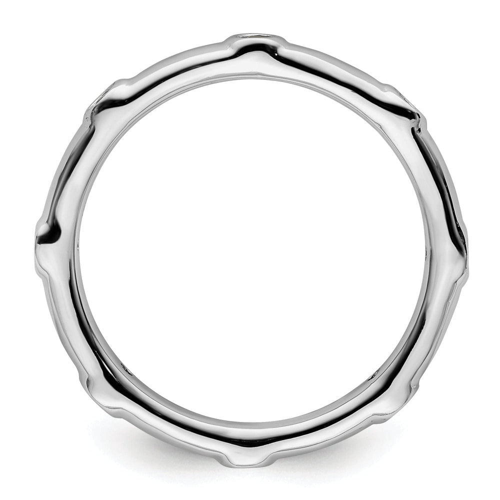 Stackable Expressions Ring Sterling Silver Stackable Expressions Emerald Ring