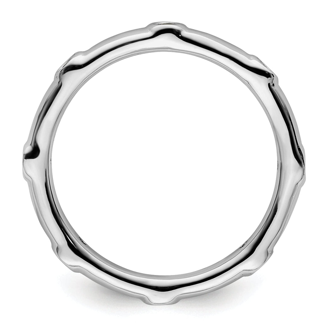 Stackable Expressions Ring Sterling Silver Stackable Expressions Emerald Ring