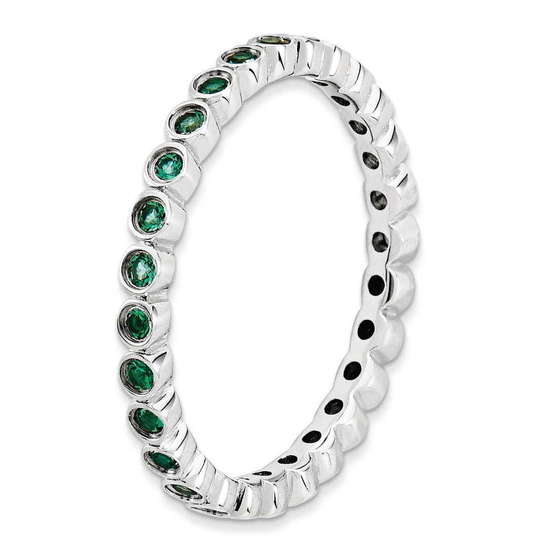 Stackable Expressions Ring Sterling Silver Stackable Expressions Emerald Ring