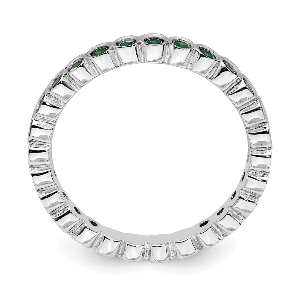 Stackable Expressions Ring Sterling Silver Stackable Expressions Emerald Ring