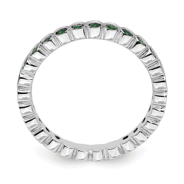 Stackable Expressions Ring Sterling Silver Stackable Expressions Emerald Ring