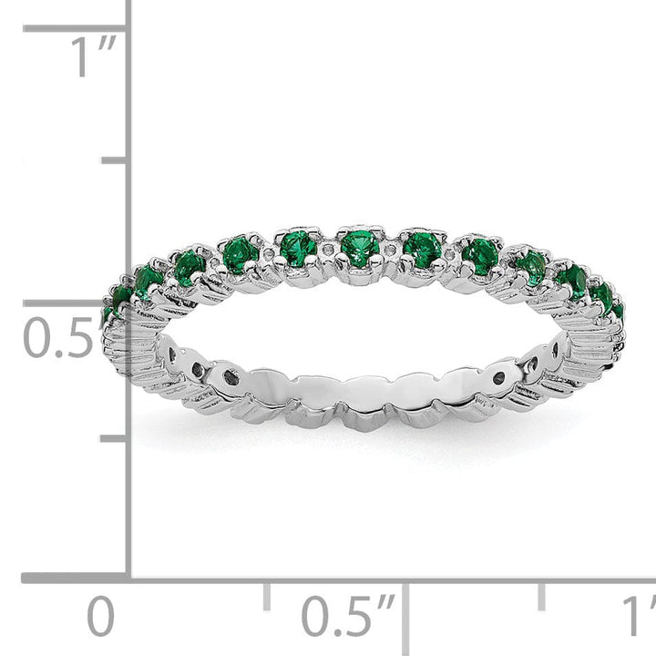 Stackable Expressions Ring Sterling Silver Stackable Expressions Emerald Ring