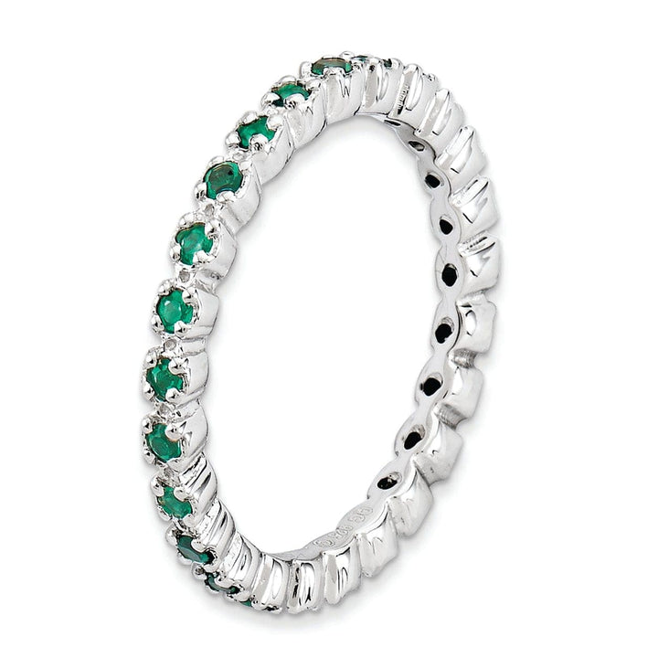 Stackable Expressions Ring Sterling Silver Stackable Expressions Emerald Ring