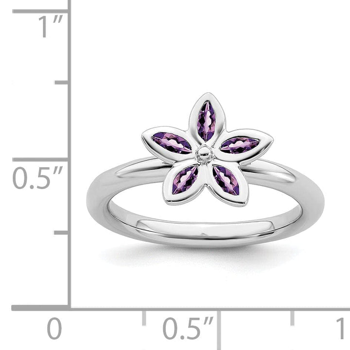 Stackable Expressions Ring Sterling Silver Stackable Expressions Flower Ring