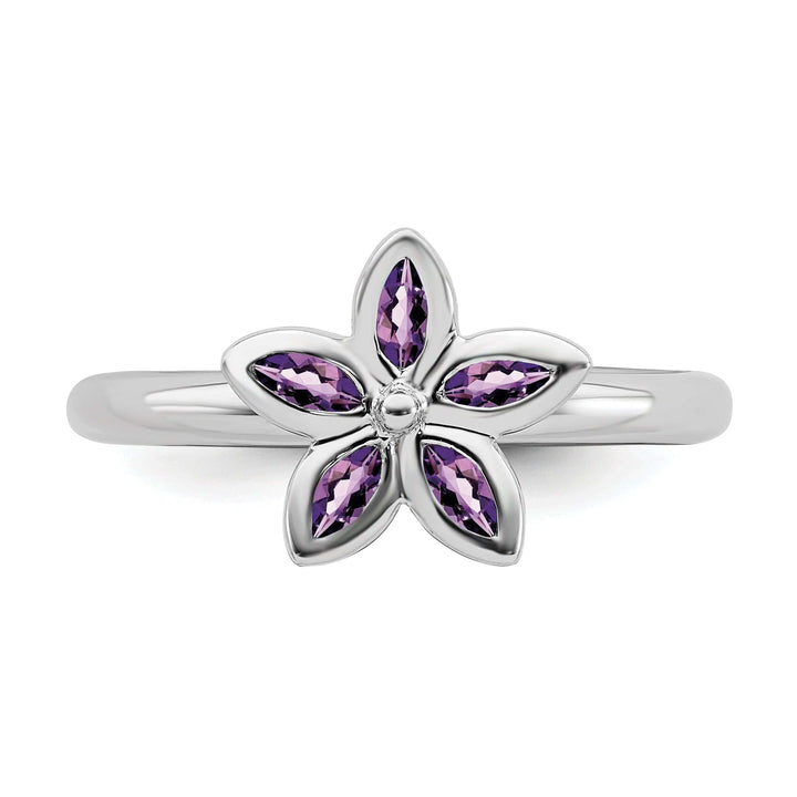 Stackable Expressions Ring Sterling Silver Stackable Expressions Flower Ring