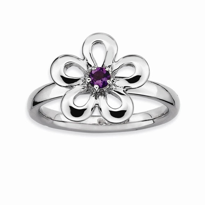 Stackable Expressions Ring Sterling Silver Stackable Expressions Flower Ring