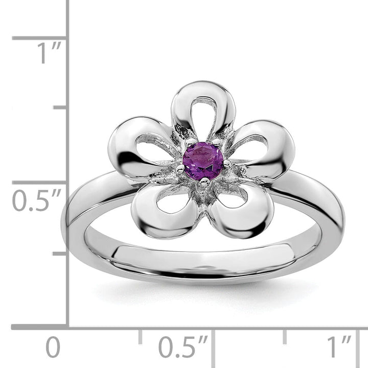 Stackable Expressions Ring Sterling Silver Stackable Expressions Flower Ring