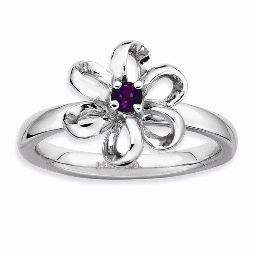 Stackable Expressions Ring Sterling Silver Stackable Expressions Flower Ring