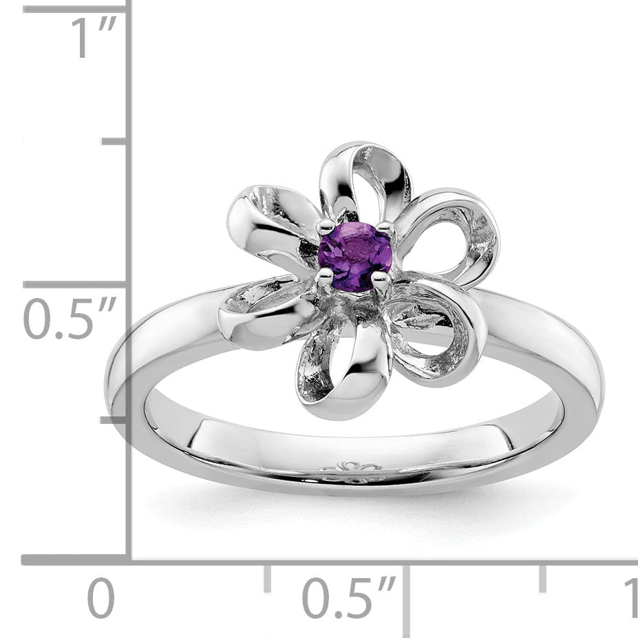 Stackable Expressions Ring Sterling Silver Stackable Expressions Flower Ring