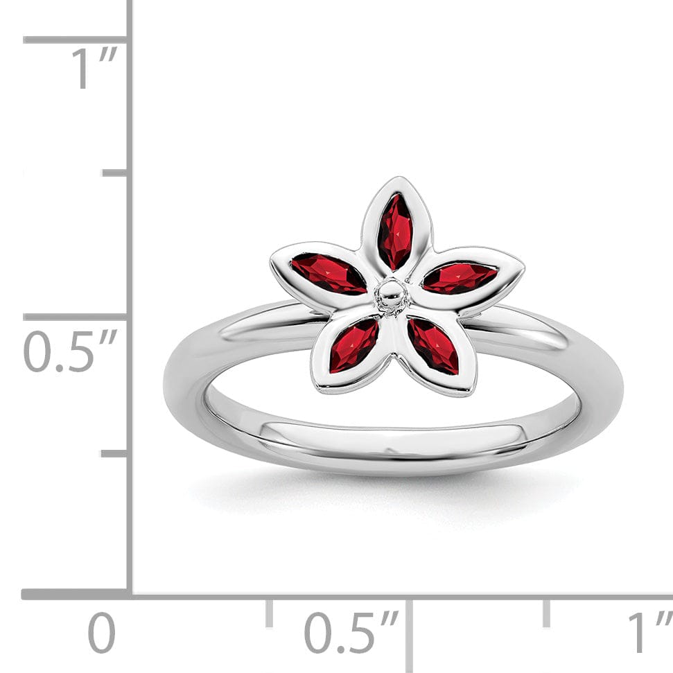 Stackable Expressions Ring Sterling Silver Stackable Expressions Garnet Ring
