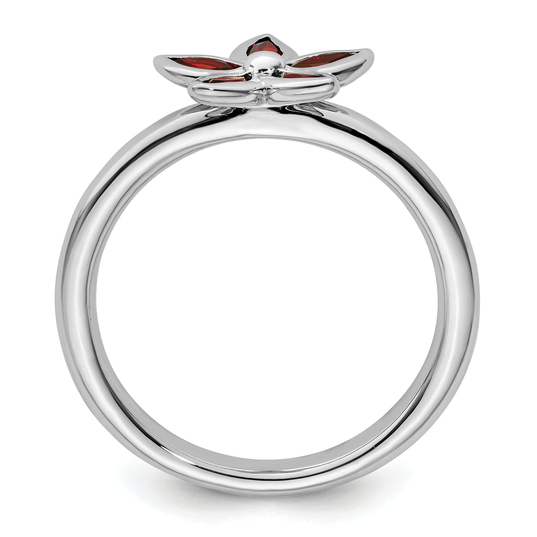 Stackable Expressions Ring Sterling Silver Stackable Expressions Garnet Ring