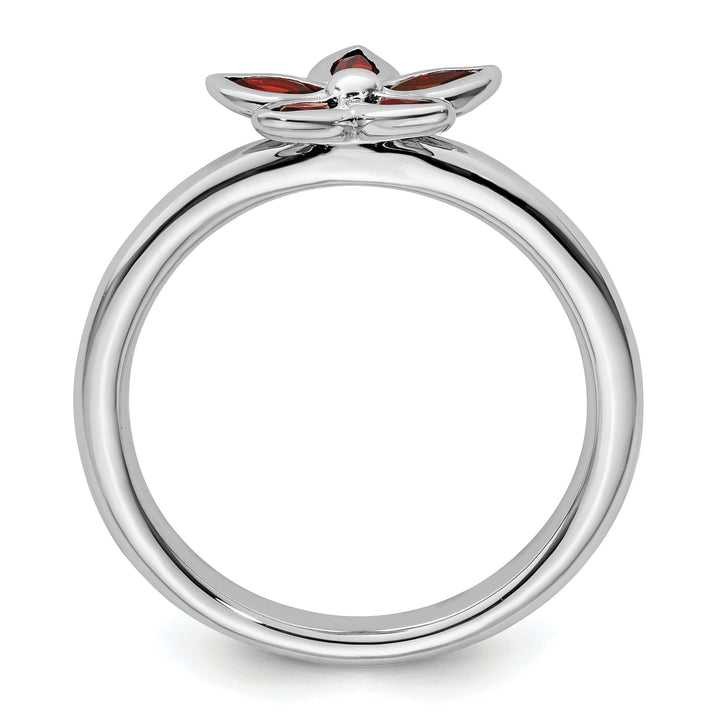 Stackable Expressions Ring Sterling Silver Stackable Expressions Garnet Ring