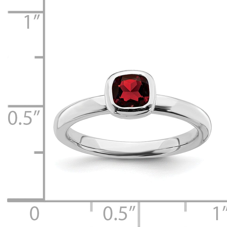Stackable Expressions Ring Sterling Silver Stackable Expressions Garnet Ring
