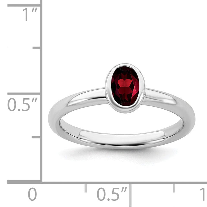 Stackable Expressions Ring Sterling Silver Stackable Expressions Garnet Ring