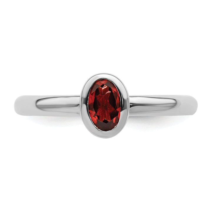 Stackable Expressions Ring Sterling Silver Stackable Expressions Garnet Ring