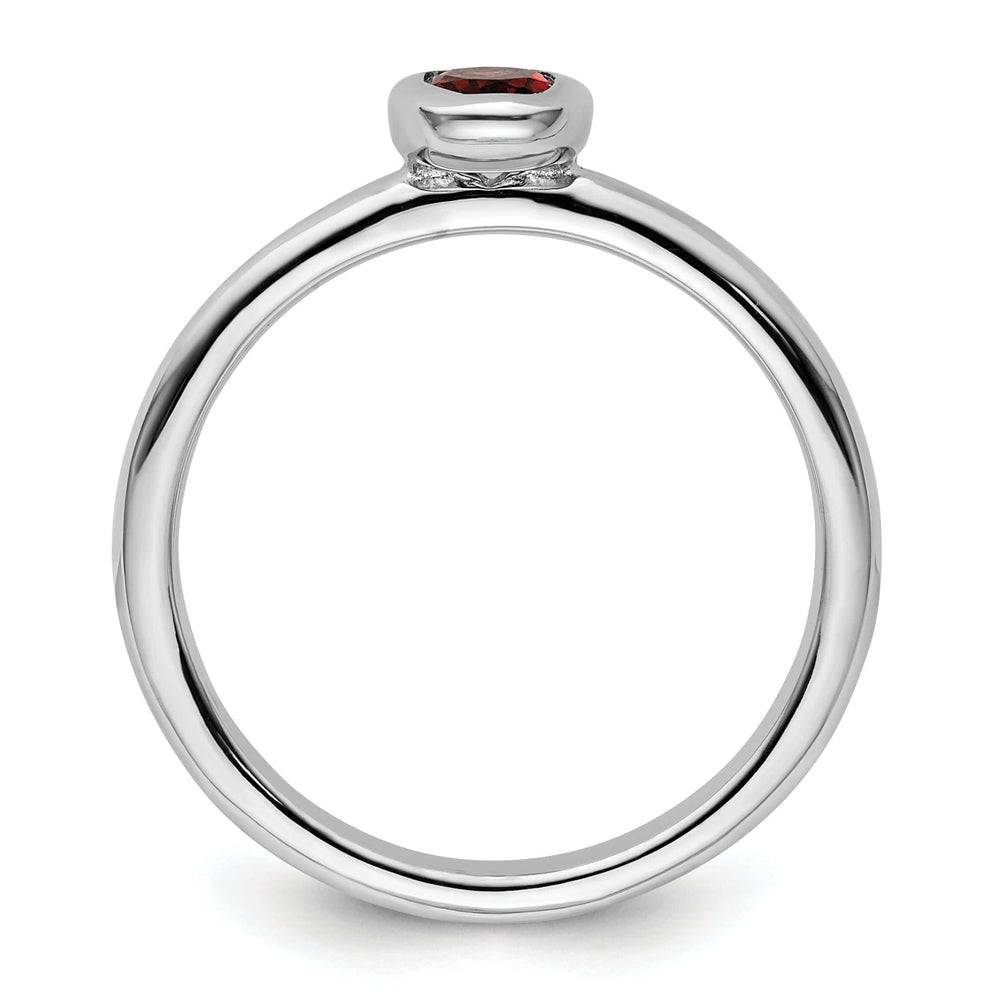 Stackable Expressions Ring Sterling Silver Stackable Expressions Garnet Ring