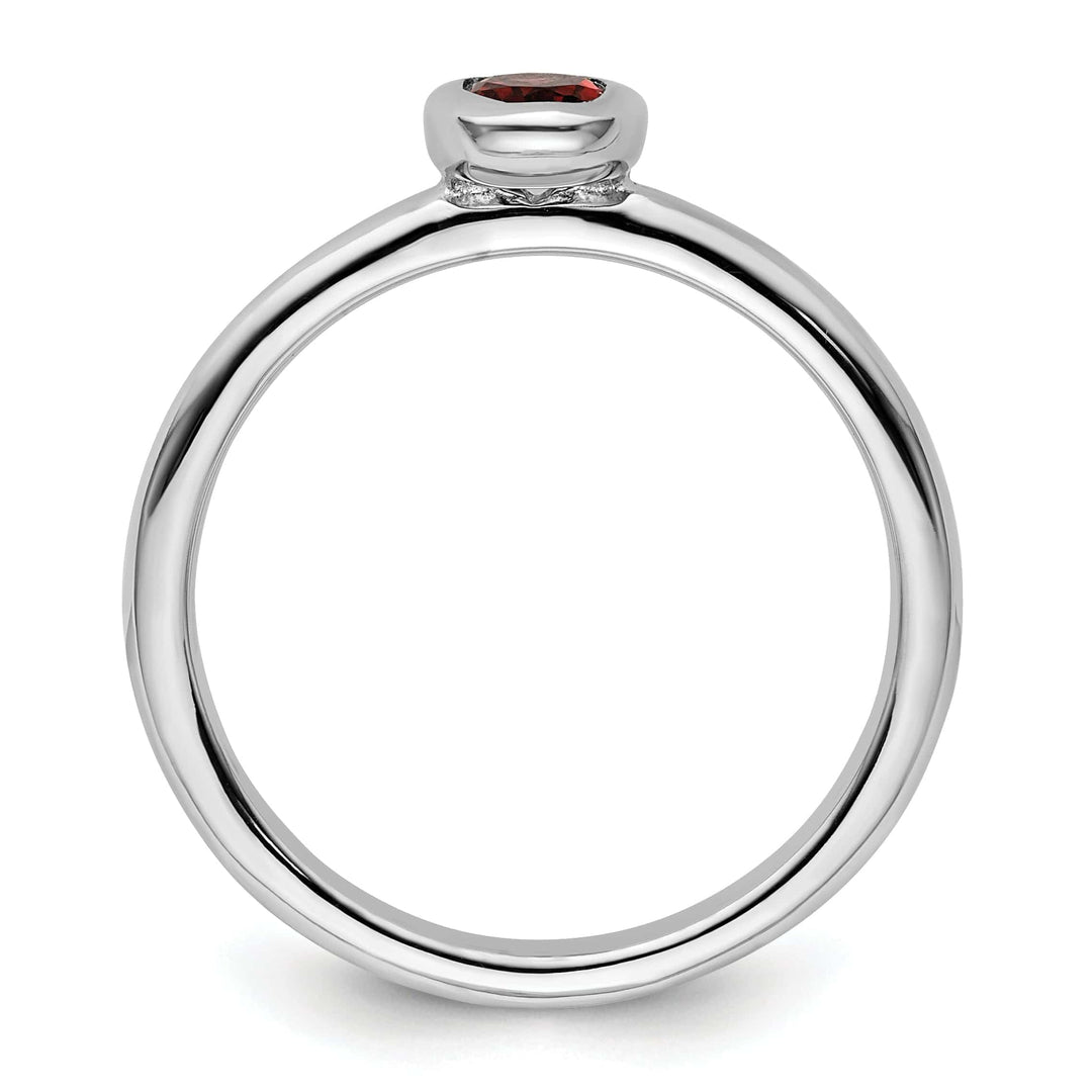 Stackable Expressions Ring Sterling Silver Stackable Expressions Garnet Ring