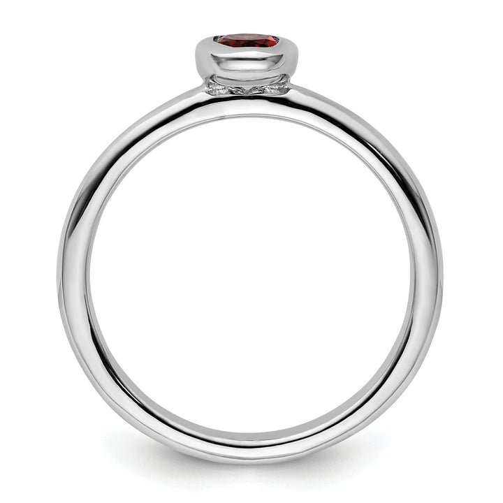 Stackable Expressions Ring Sterling Silver Stackable Expressions Garnet Ring