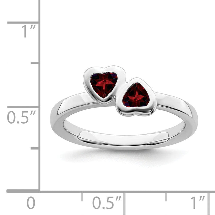 Stackable Expressions Ring Sterling Silver Stackable Expressions Garnet Ring