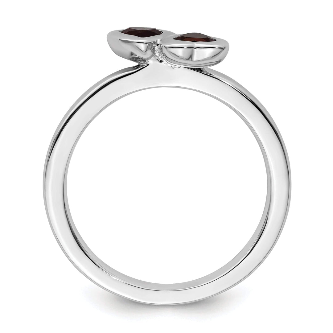 Stackable Expressions Ring Sterling Silver Stackable Expressions Garnet Ring