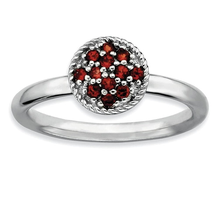 Stackable Expressions Ring Sterling Silver Stackable Expressions Garnet Ring