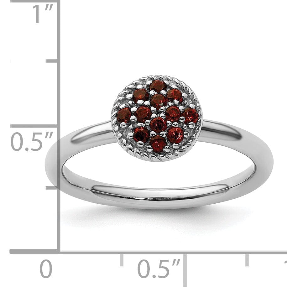 Stackable Expressions Ring Sterling Silver Stackable Expressions Garnet Ring