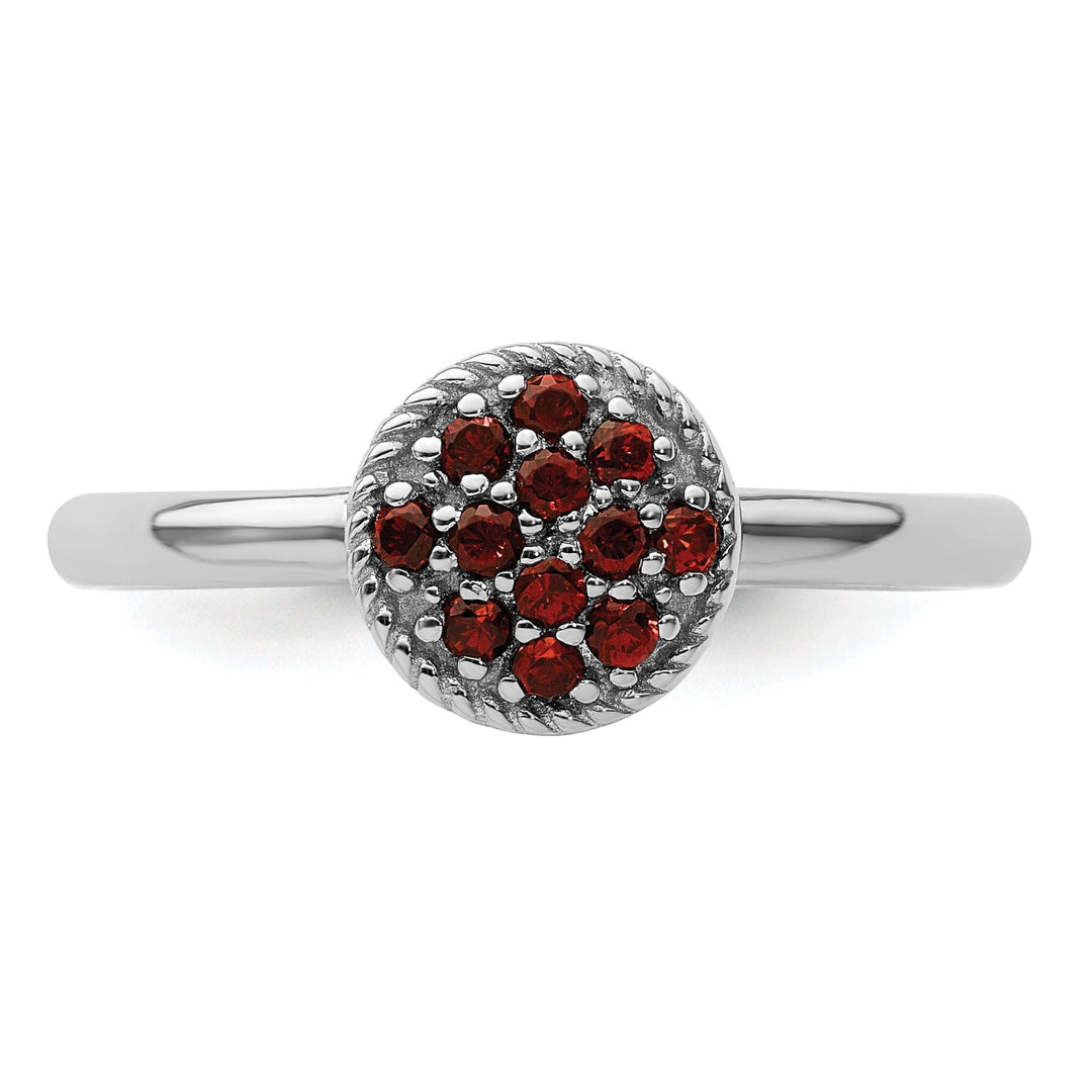 Stackable Expressions Ring Sterling Silver Stackable Expressions Garnet Ring