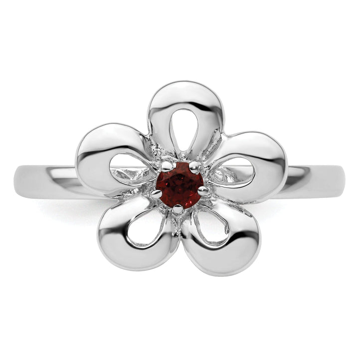 Stackable Expressions Ring Sterling Silver Stackable Expressions Garnet Ring