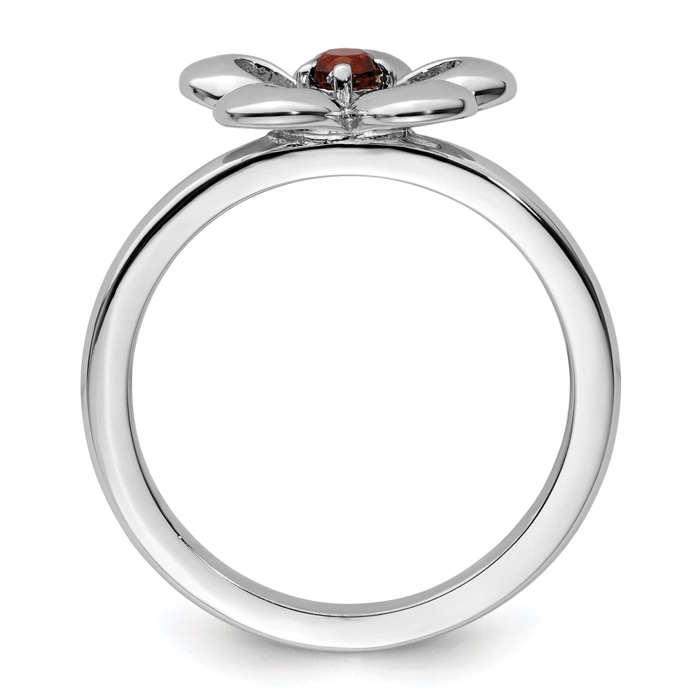 Stackable Expressions Ring Sterling Silver Stackable Expressions Garnet Ring