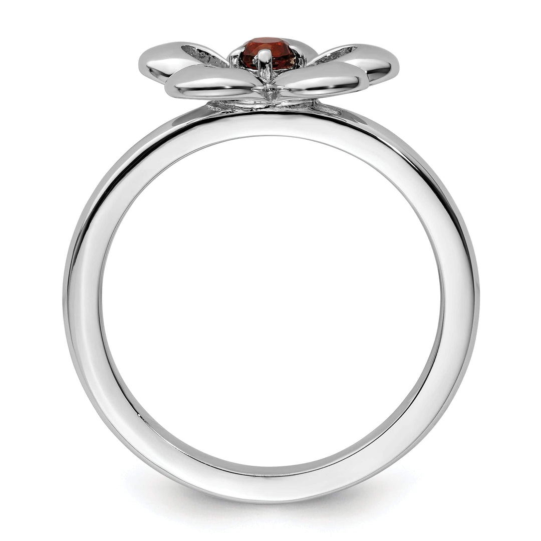 Stackable Expressions Ring Sterling Silver Stackable Expressions Garnet Ring