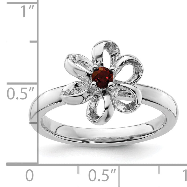 Stackable Expressions Ring Sterling Silver Stackable Expressions Garnet Ring