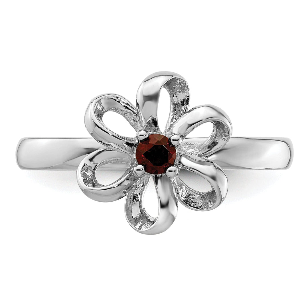 Stackable Expressions Ring Sterling Silver Stackable Expressions Garnet Ring