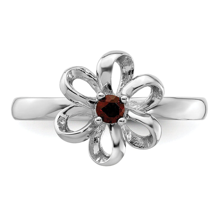 Stackable Expressions Ring Sterling Silver Stackable Expressions Garnet Ring