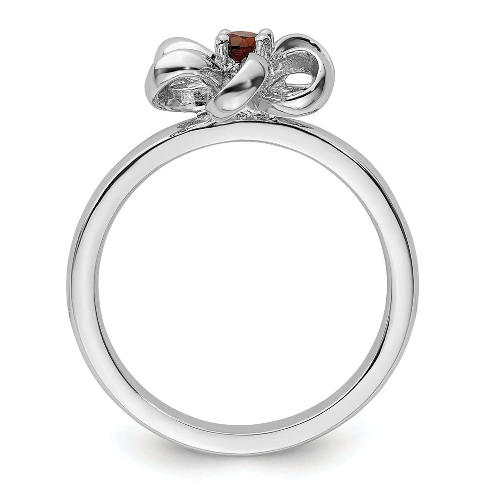Stackable Expressions Ring Sterling Silver Stackable Expressions Garnet Ring