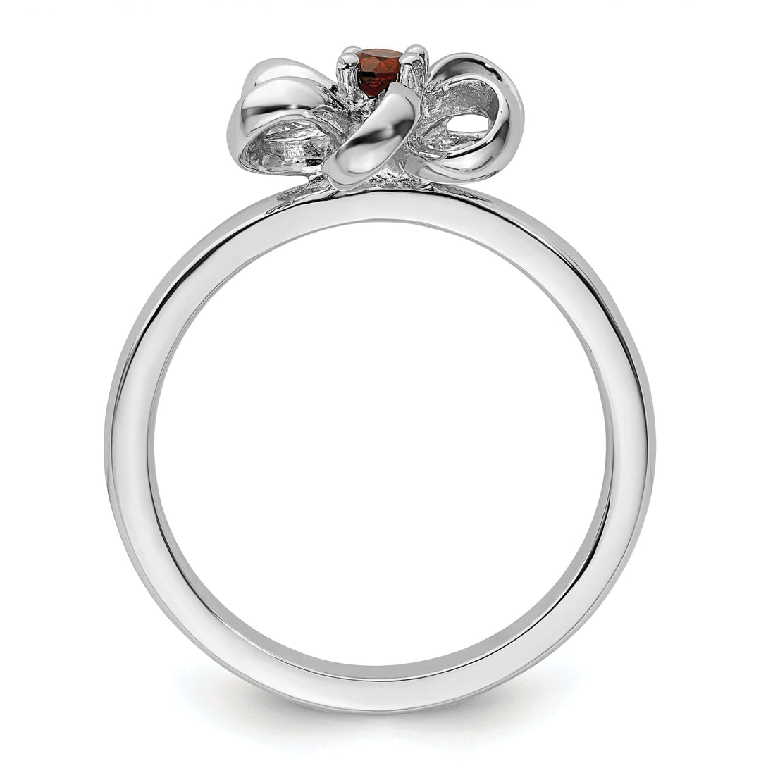 Stackable Expressions Ring Sterling Silver Stackable Expressions Garnet Ring